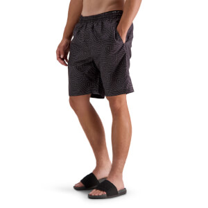 Mens Aop Awning Swim Short in Grey