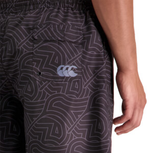 Mens Aop Awning Swim Short in Grey