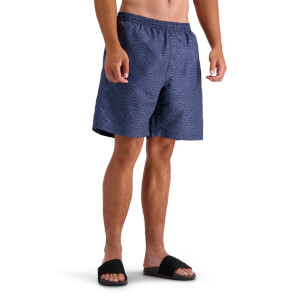 MENS AOP AWNING SWIM SHORT - NAVY