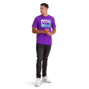 Mens Fundamentals Axis Short Sleeve T-Shirt in Purple