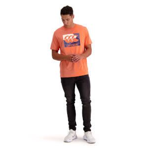Mens Fundamentals Axis Short Sleeve T-Shirt in Coral