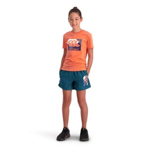 Kids Fundamentals Axis Short Sleeve T-Shirt in Coral