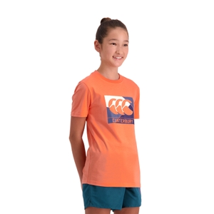 Kids Fundamentals Axis Short Sleeve T-Shirt in Coral