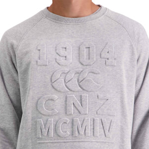 CANTERBURY Men's OF NZ EMBOSS CREW NECK SWEATER - GREY