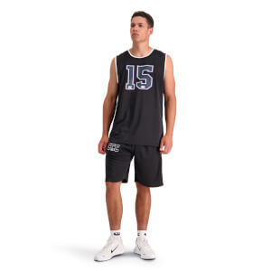 Mens Pitch 15" Singlet in Black
