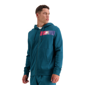 Mens The Clash Full Zip Hoodie in Green