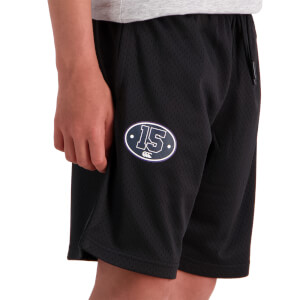 Kids Pitch 15" Mesh Short in Black