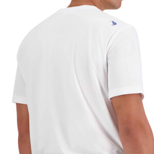 Mens Militia Chest Print Short Sleeve T-Shirt in Blue