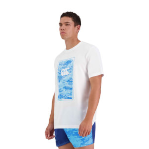 Mens Militia Chest Print Short Sleeve T-Shirt in Blue