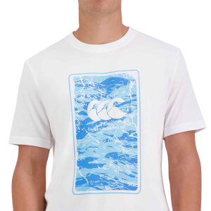 Mens Militia Chest Print Short Sleeve T-Shirt in Blue