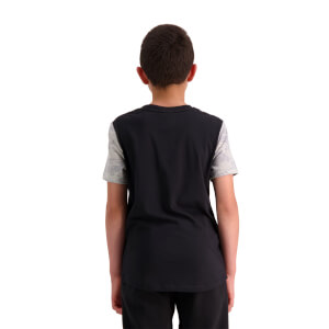 Kids Militia Contrast Short Sleeve T-Shirt in Black