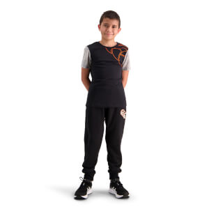 Kids Militia Contrast Short Sleeve T-Shirt in Black