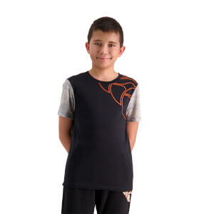 Kids Militia Contrast Short Sleeve T-Shirt in Black