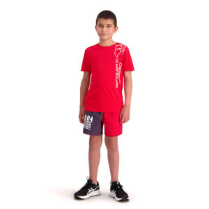 Kids of NZ Print T-Shirt in Red