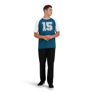Mens Pitch 15" Short Sleeve Raglan T-Shirt in Green