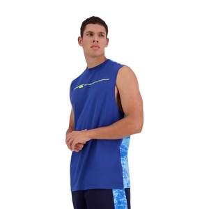 MENS MILITA SINGLET IN BLUE