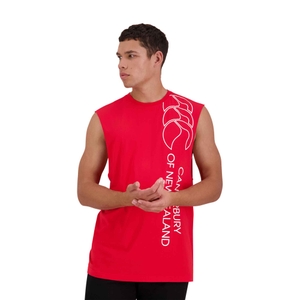 Mens of NZ Singlet in Red-XS