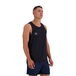 MENS VAPODRI SHORT SLEEVE TEMPO SINGLET - BLACK