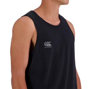 MENS VAPODRI SHORT SLEEVE TEMPO SINGLET - BLACK