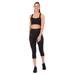 Women's Vapodri 3/4 Tights in Jet Black