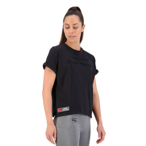 Womens of NZ Crop T-Shirt in Black
