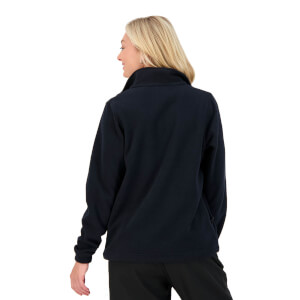 WOMENS OF NZ 1/4 ZIP FLEECE HOODIE - BLACK