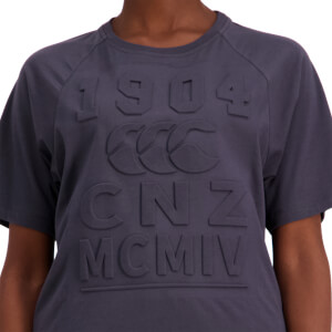 Womens of NZ Short Sleeve Emboshort Sleeve T-Shirt in Grey