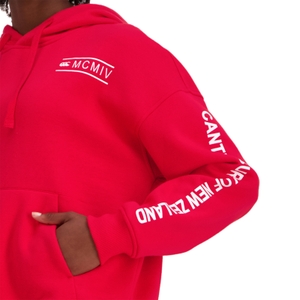 Womens of NZ Over Head Hoodie in Red