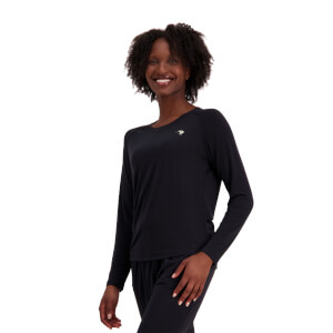 Womens Militia Flow Long Sleeve Top in Black