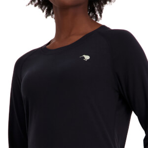 Womens Militia Flow Long Sleeve Top in Black