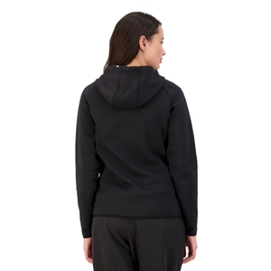 WOMEN'S VAPODRI FULL ZIP TEMPO HOODED SWEATSHIRT IN JET BLACK
