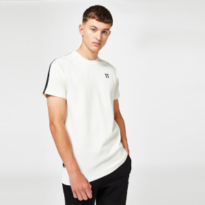 11 Degrees Oversized Taped Short Sleeve T-Shirt – Coconut White