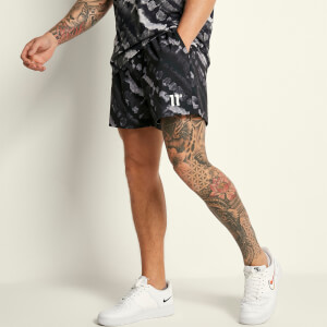 Batik-Badeshorts – schwarz