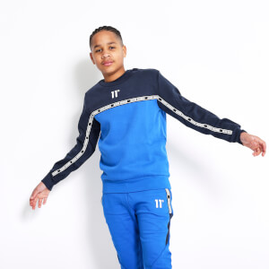 11 Degrees Junior Cut and Sew Taped Sweatshirt – Navy/Skydiver Blue