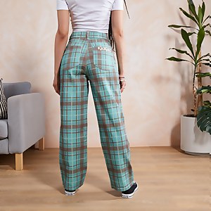 Women's Check Drill Trouser Multi
