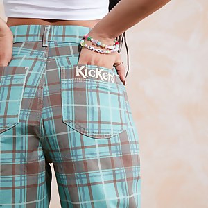 Women's Check Drill Trouser Multi