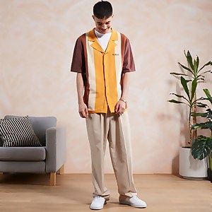 Men's Knit Revere Shirt - S