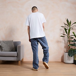Men's Blue Cord Panelled Trouser Blue