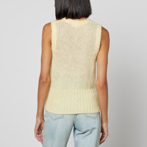 Ganni Open Knit Mohair-Blend Vest - XXS | Coggles