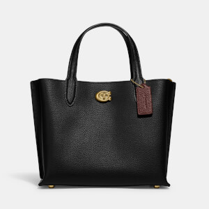 Coach Women's Polished Pebble Willow Tote Bag 24 - Black