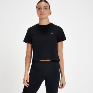 MP Women's Rest Day Crop T-Shirt - Black - XXS