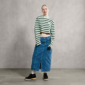 Women's Oversized Long Sleeve T-Shirt Green - S