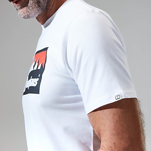 Men's Grey Fangs Peak Short Sleeve Tee White