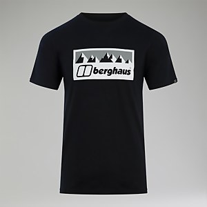Men's Grey Fangs Peak Short Sleeve Tee Black