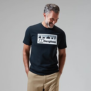 Men's Grey Fangs Peak Short Sleeve Tee Black