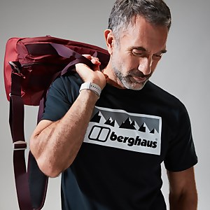 Men's Grey Fangs Peak Short Sleeve Tee Black