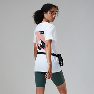 Boyfriend Dolomites MTN Short Sleeve Tee für Damen - Weiß
