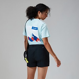 Boyfriend Dolomites MTN Short Sleeve Tee für Damen - Hellblau
