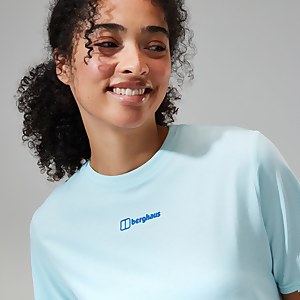 Boyfriend Dolomites MTN Short Sleeve Tee für Damen - Hellblau