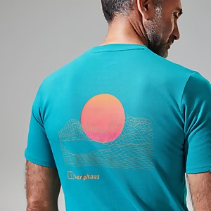 Men's Snowdon Colour Logo Short Sleeve Tee Dark Turquoise